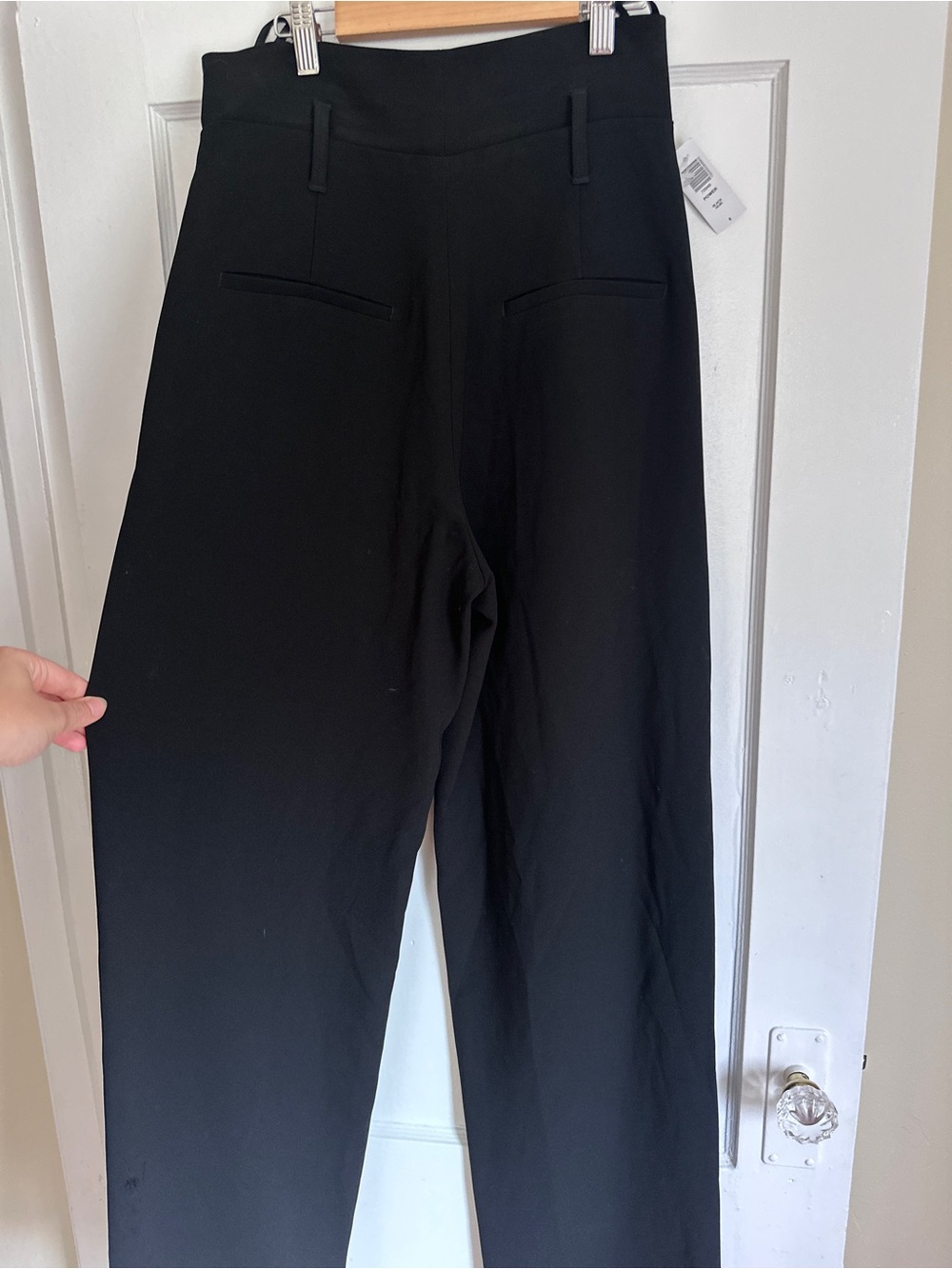 Aritzia Babaton Power Pant Black High-Rise Wide Leg Trousers Size 6 NWT